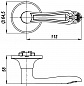 Ручка защелка 6037 CP-E (кл./фик.) хром